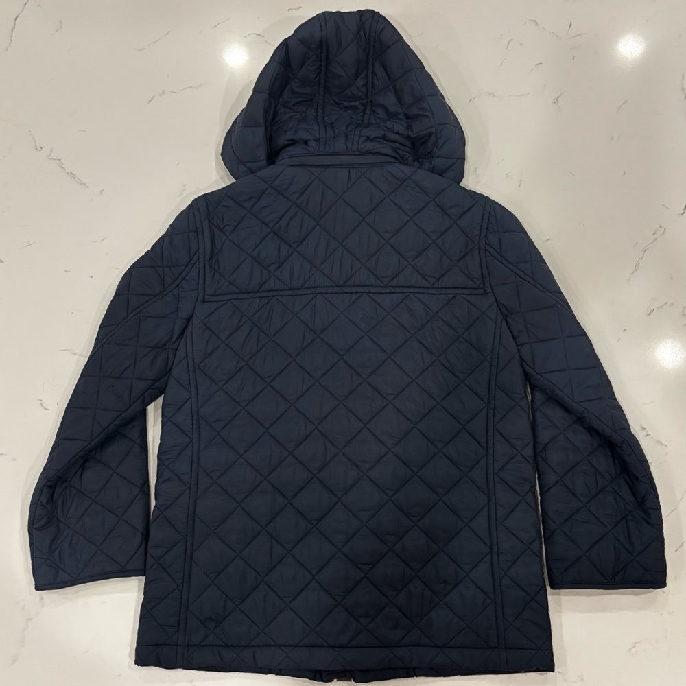 Burberry Navy Quilted Jacket with Plaid Interior - Picture 3 of 7